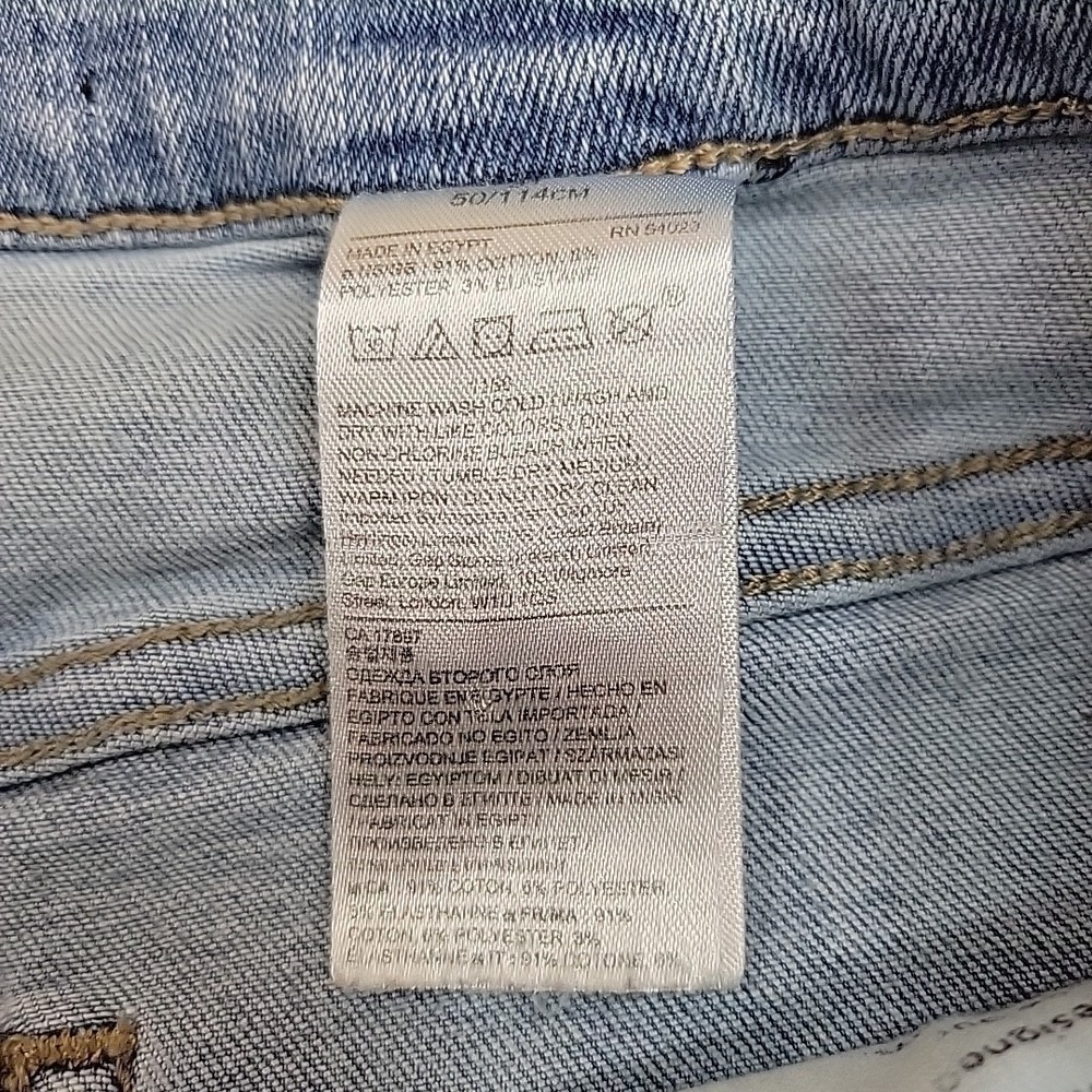 Banana Republic Premium Denim Women's Button Fly Straight Wide Leg Jeans Light W - Picture 4 of 13